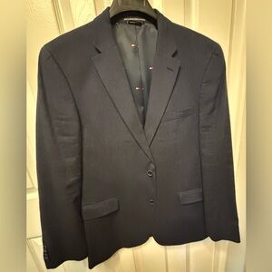 Tommy Hilfiger navy blue linen blazer size 42R